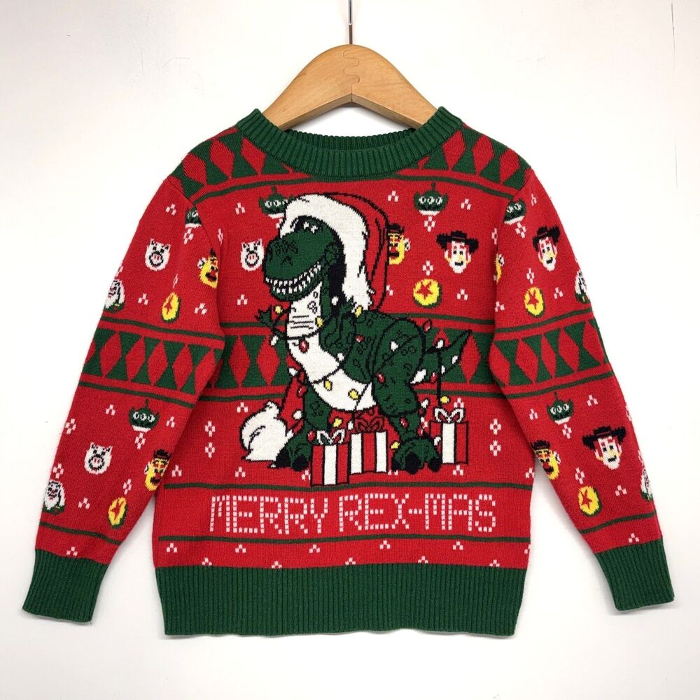 Disney Pixar Toy Story Rex Christmas Sweater Toddler Merry Rex-Mas Holiday 2T